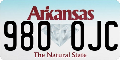 AR license plate 980OJC