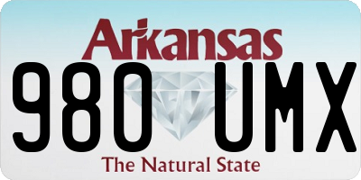 AR license plate 980UMX