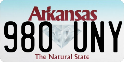 AR license plate 980UNY