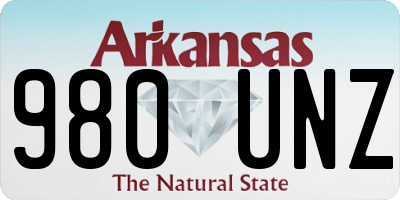 AR license plate 980UNZ