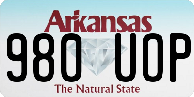 AR license plate 980UOP