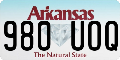 AR license plate 980UOQ