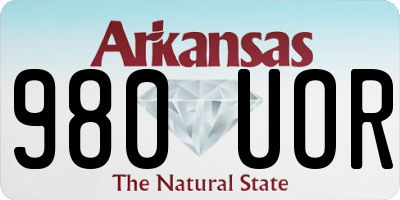 AR license plate 980UOR