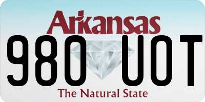 AR license plate 980UOT