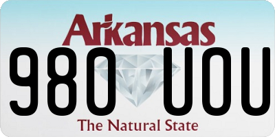 AR license plate 980UOU