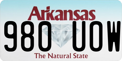 AR license plate 980UOW