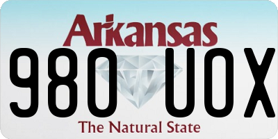 AR license plate 980UOX