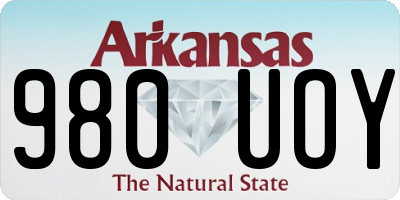 AR license plate 980UOY