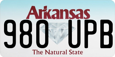 AR license plate 980UPB
