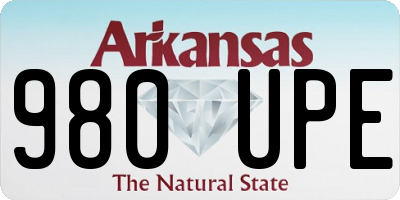 AR license plate 980UPE