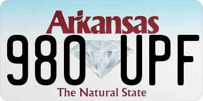 AR license plate 980UPF