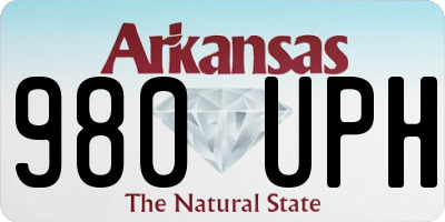 AR license plate 980UPH