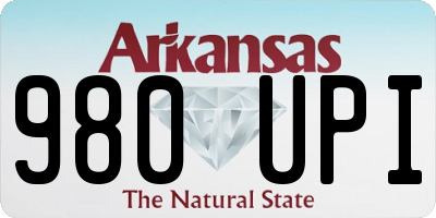 AR license plate 980UPI