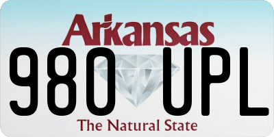 AR license plate 980UPL
