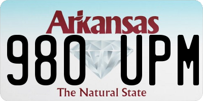 AR license plate 980UPM