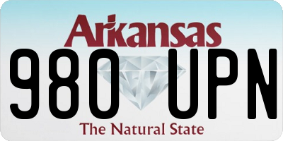 AR license plate 980UPN