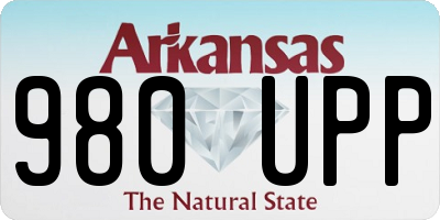 AR license plate 980UPP
