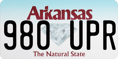 AR license plate 980UPR