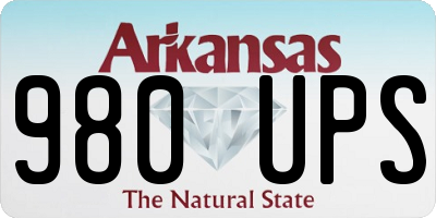 AR license plate 980UPS