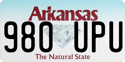 AR license plate 980UPU