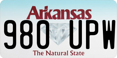 AR license plate 980UPW