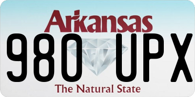 AR license plate 980UPX