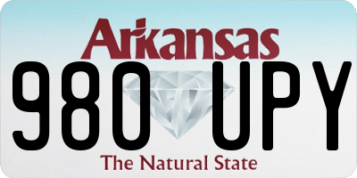 AR license plate 980UPY