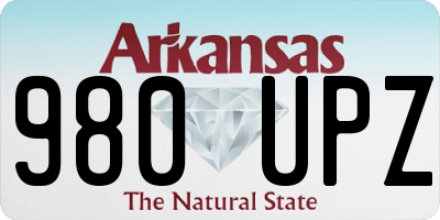 AR license plate 980UPZ
