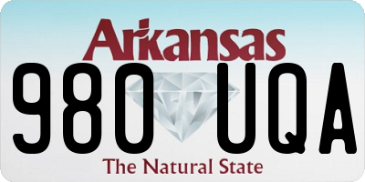 AR license plate 980UQA