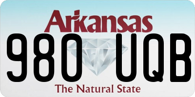 AR license plate 980UQB