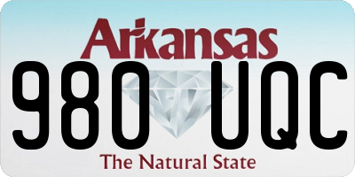 AR license plate 980UQC