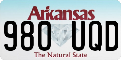 AR license plate 980UQD