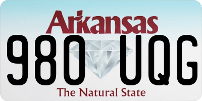 AR license plate 980UQG