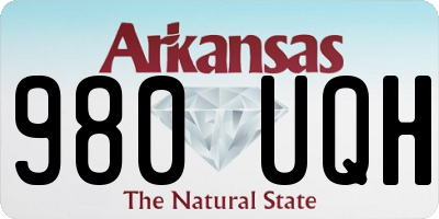 AR license plate 980UQH