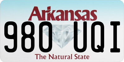 AR license plate 980UQI