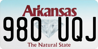 AR license plate 980UQJ