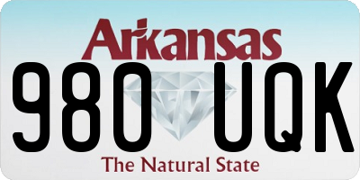 AR license plate 980UQK