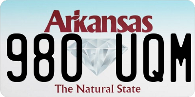 AR license plate 980UQM