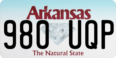 AR license plate 980UQP