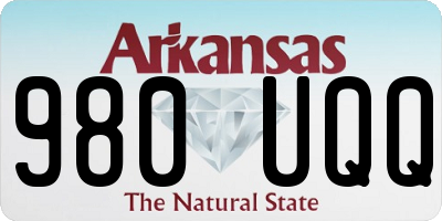 AR license plate 980UQQ