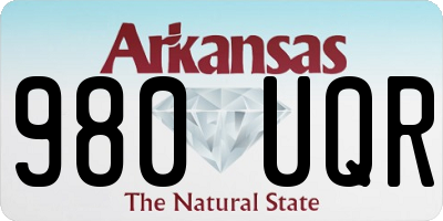 AR license plate 980UQR