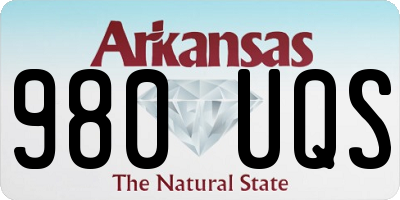 AR license plate 980UQS