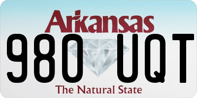AR license plate 980UQT