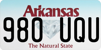 AR license plate 980UQU