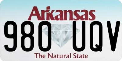 AR license plate 980UQV