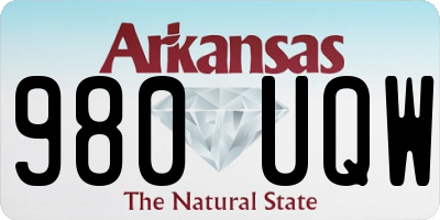 AR license plate 980UQW