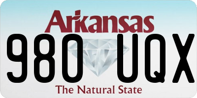 AR license plate 980UQX
