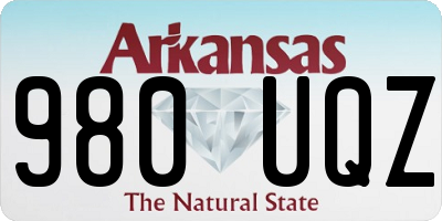 AR license plate 980UQZ