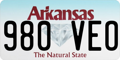 AR license plate 980VEO