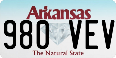 AR license plate 980VEV